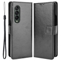 Étui Portefeuille Samsung Galaxy Z Fold4 avec Porte-Cartes - Noir