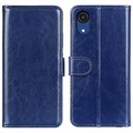 Étui Portefeuille Samsung Galaxy A03 Core avec Fermeture Magnétique - Bleu
