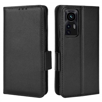 Étui Portefeuille Xiaomi 12/12X avec Fermeture Magnétique - Noir