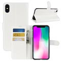 Étui Portefeuille avec Fermeture Magnétique pour iPhone XR - Blanc