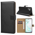 Etui Portefeuille en Cuir Samsung Galaxy Note10 Pro - Noir