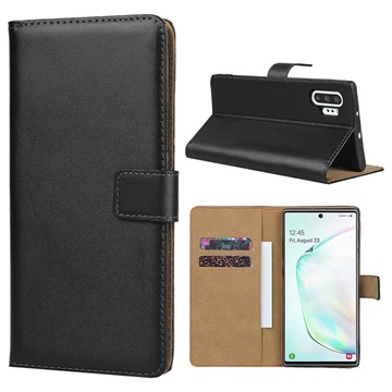 Etui Portefeuille en Cuir Samsung Galaxy Note10 Pro - Noir