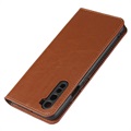 Étui Portefeuille OnePlus Nord en Cuir - Marron