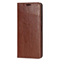 Étui Portefeuille Sony Xperia 10 IV en Cuir avec Béquille - Marron