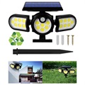 Water Resistant 120-LED Solar Lamp with PIR Motion Sensor