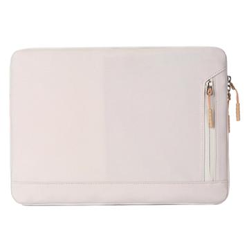 Pochette élégante et résistante à l\'eau pour ordinateur portable en Oxford avec. Poche latérale - 14.6" - Beige