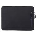 Pochette élégante et résistante à l'eau pour ordinateur portable en Oxford avec pochette latérale - 14.6" - Noir