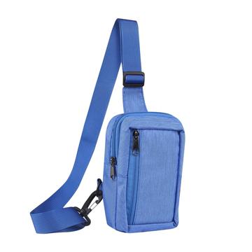 Sacoche de poitrine et d\'épaule en nylon résistant à l\'eau pour téléphones 6.5"- 7.2" - Bleu