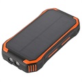 Batterie Externe Solaire Résistante à l\'eau avec Chargeur Sans Fil - 30000mAh - Orange