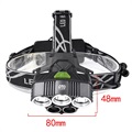 Water Resistant Super Bright LED Headlamp 5000LM - 3x T6, 2x XPE