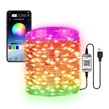 Guirlande Lumineuse à LEDs Bluetooth Imperméable - 20m