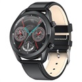 Smartwatch Étanche avec Fréquence Cardiaque L16 - Cuir - Noir