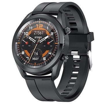 Smartwatch Étanche avec Fréquence Cardiaque L16 - Silicone - Noir