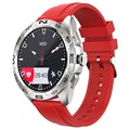 Waterproof Sports Smartwatch with Silicone Strap i32 - Red
