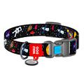 Waudog Collier pour chien en nylon avec QR Code - Taille L