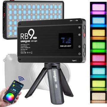 Weeylite RB9 Lumière vidéo RVB portable avec trépied