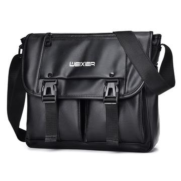 Weixier D269 Sac à bandoulière en cuir - 30x27x11cm - Noir