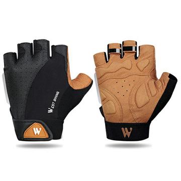 West Biking YP0211196 Gants de sport/cyclisme demi-doigts - XL - Marron / Noir