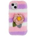 Coque iPhone 14 en TPU 3D Plush Hiver poilu