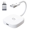 Adaptateur Mirror CarPlay Filaire THT-020-7 pour iPhone - USB-A, USB-C (Emballage ouvert - Bulk) - Blanc