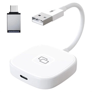 Adaptateur Mirror CarPlay Filaire THT-020-7 pour iPhone - USB-A, USB-C - Blanc
