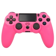 Manette de jeu sans fil pour PS4 Joystick avec haut-parleur et prise casque stéréo - Rose