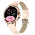 Smartwatch Élégante pour Femmes avec Capteur de Fréquence Cardiaque MK20  - Rose Doré