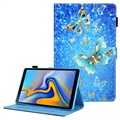 Étui à Rabat Samsung Galaxy Tab A7 Lite - Série Wonder - Papillon Bleu
