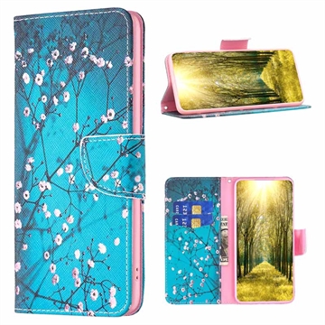 Étui Portefeuille Xiaomi 12T/12T Pro Série Wonder - Fleurs Blanches