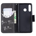 Étui Portefeuille Huawei P30 Lite - Série Wonder - Don\'t Touch