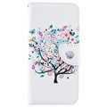 Étui Portefeuille Samsung Galaxy A50 Série Wonder - Arbre Fleuri