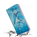 Étui Portefeuille iPhone 12 mini - Série Wonder - Papillon Bleu