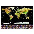 Carte du Monde à Gratter avec Drapeaux