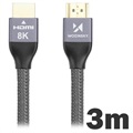 Câble Wozinsky HDMI 2.1 8K 60Hz / 4K 120Hz / 2K 144Hz - 3m - Gris