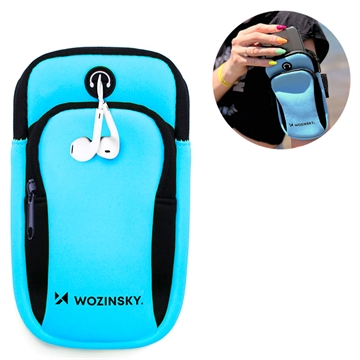 Brassard Universel avec Double Poche Wozinsky pour Smartphone - Bleu