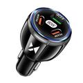 Chargeur de voiture Wozinsky WCCCA avec 2x USB-C et 1x USB-A - 90W PD/QC - Noir