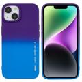 Coque iPhone 14 en TPU X-Level Rainbow - Bleue / Violete
