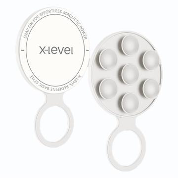 Support de téléphone à ventouse en silicone MagSafe X-Level - Blanc