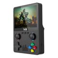 X6 HD Console de jeux portable avec écran de 3,5 pouces Machine de jeux vidéo intégrée avec double manette - Noir