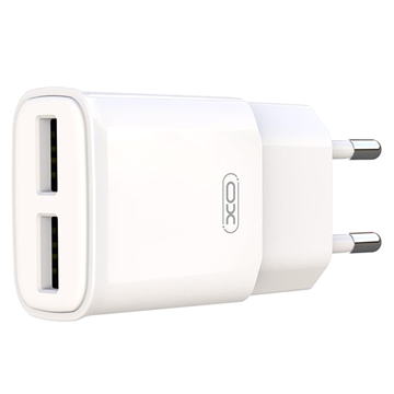 Chargeur de Voyage Double USB XO L92C - 2.4A - Blanc