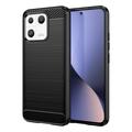 Coque Xiaomi 13 en TPU Brossé - Fibre de Carbone - Noire