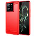 Coque Xiaomi 13T/13T Pro en TPU Brossé - Fibre de Carbone