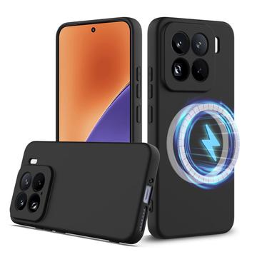 Coque Xiaomi 15 Pro en Silicone Liquide - Compatible MagSafe - Noire