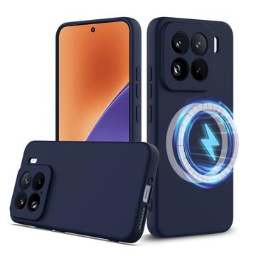Coque Xiaomi 15 Pro en Silicone Liquide - Compatible MagSafe - Bleu Foncé