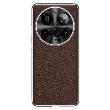 Coque Xiaomi 15 en TPU recouvert de cuir - Marrone