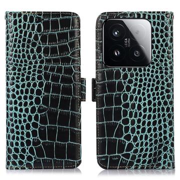 Étui Portefeuille Xiaomi 15T en Cuir avec RFID - Série Crocodile