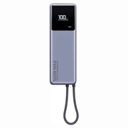 Xiaomi 165W Power Bank avec câble USB-C intégré 10000mAh - Gris