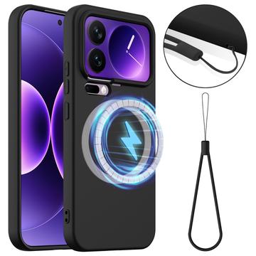 Coque Xiaomi 17 Pro en Silicone Liquide - Compatible MagSafe - Noire