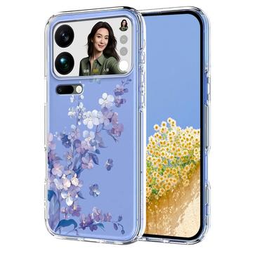 Coque Xiaomi 17 Pro Max en TPU à motif floral - Violete