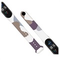 Bracelet Xiaomi Mi Band 5/6 en Silicone Souple - Violet Camouflage